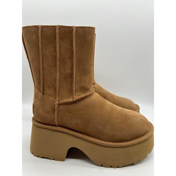 UGG Classic Twin Seam New Heights Boot Chestnut 1158313 Women's Size 7 - Picture 1 of 16